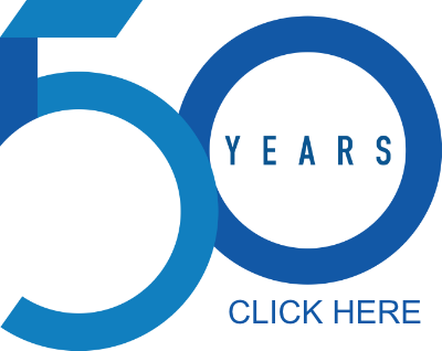 50 years logo with click here written on it